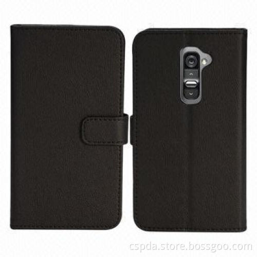 Hot Selling Folio Wallet Leather Case for LG G2